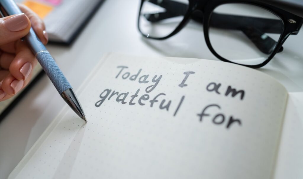 an image of a gratitude journal