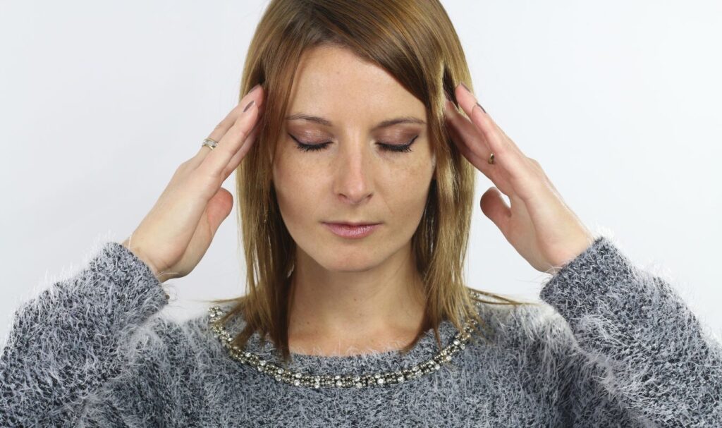 woman using visualisation technique during her manifestation meditation