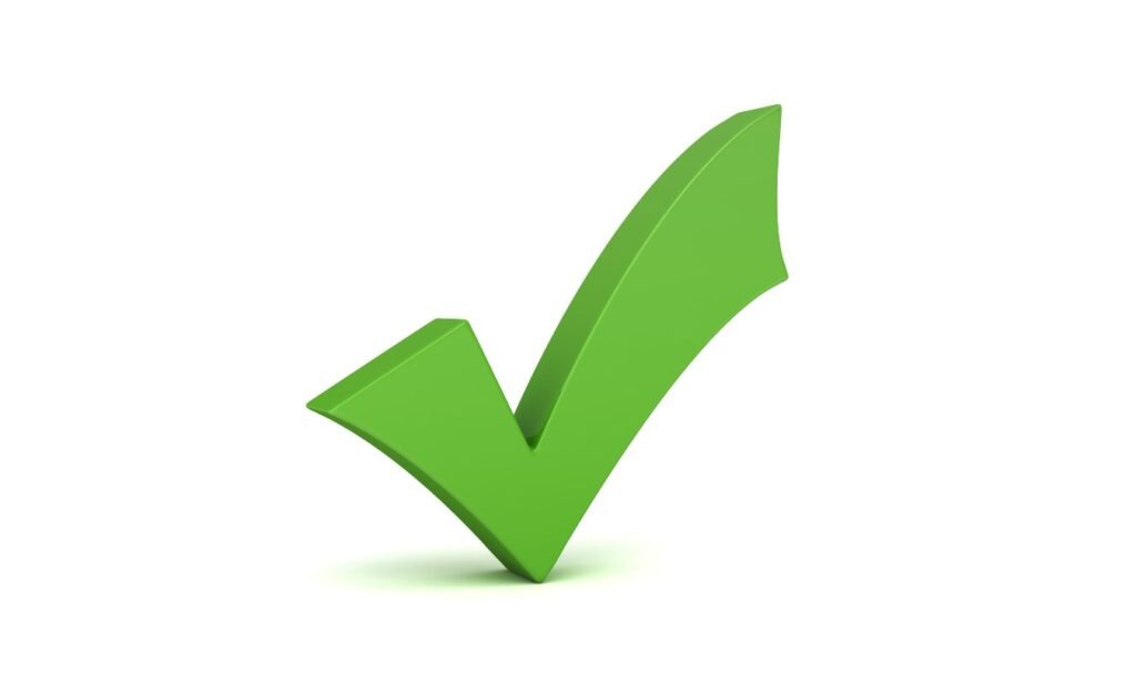 A check symbolizing approved ways to use mindfulness for depression